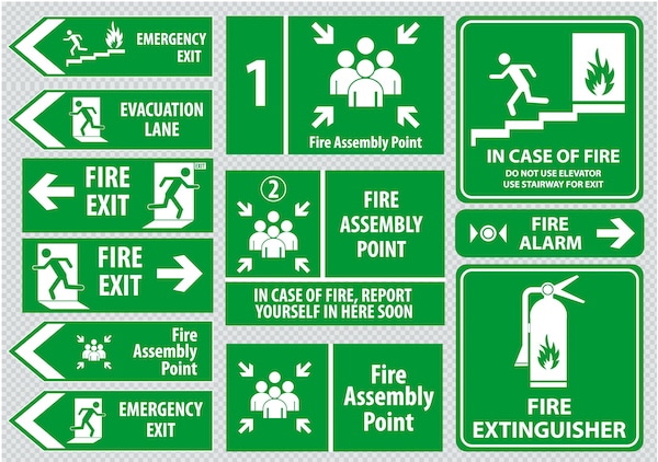 Fire Emergency Sign