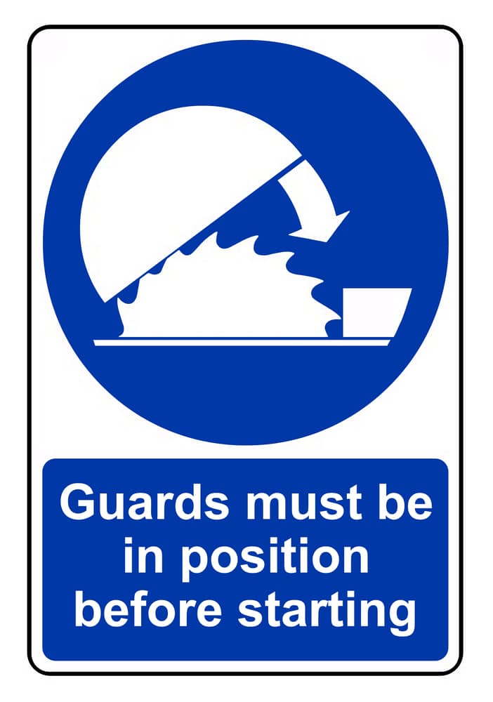 Circular Saw Safety Sign