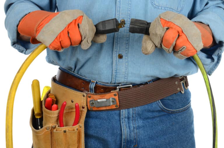 Construction Worker With Extension Cord