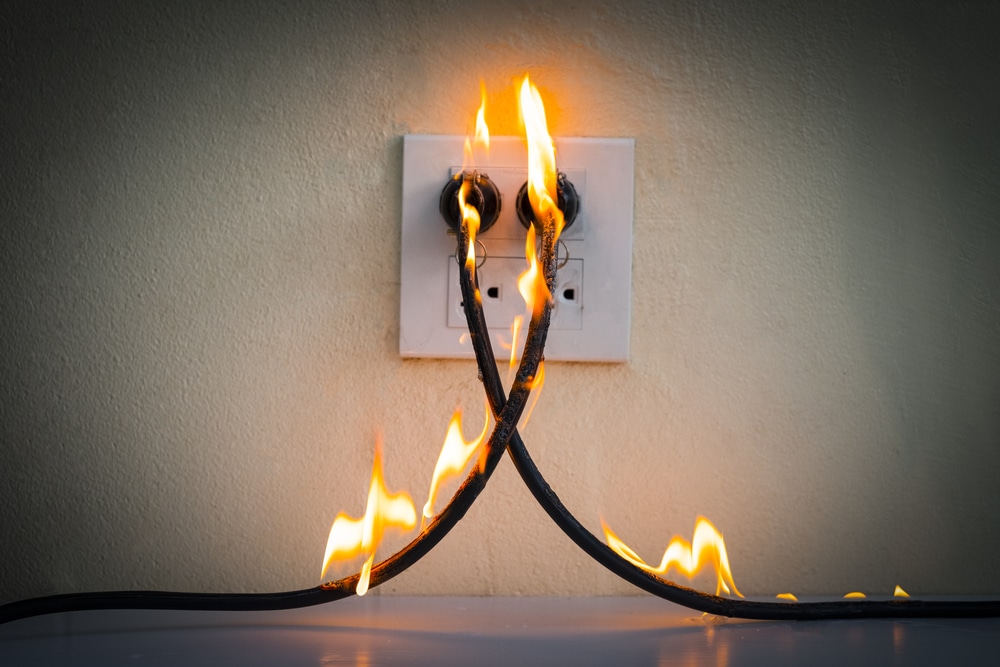 Electrical Outlet on Fire