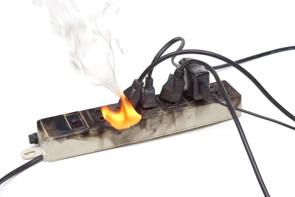 Extension Cord on Fire