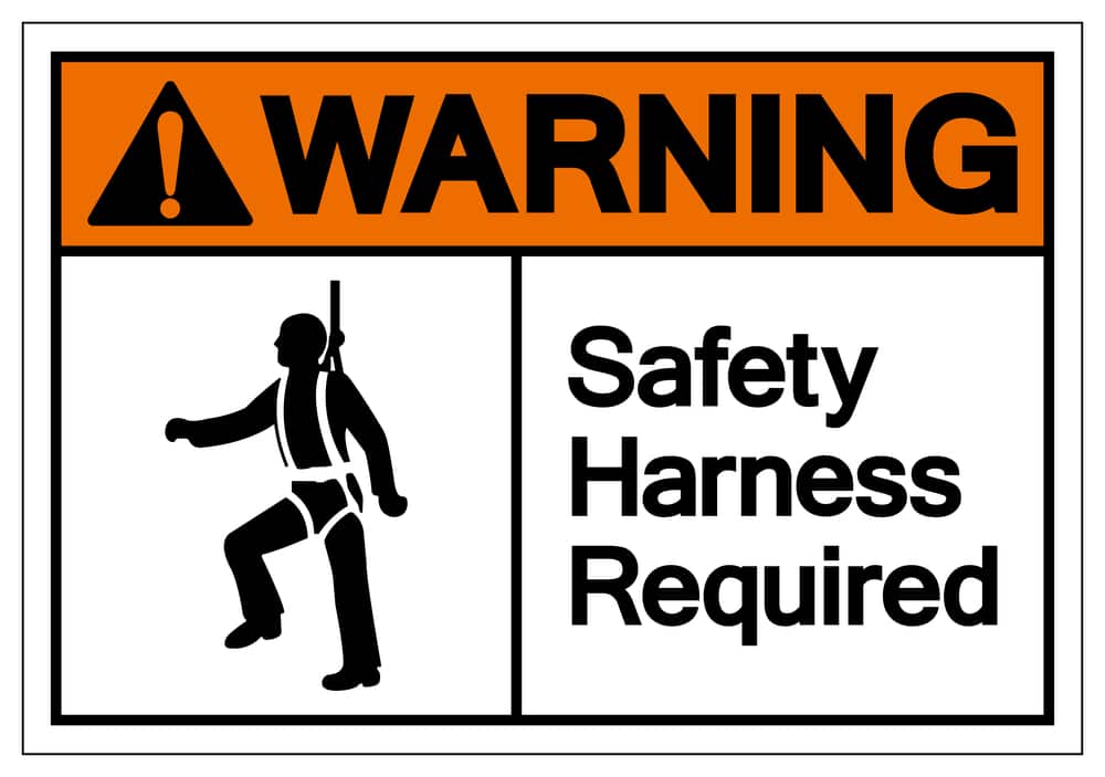 Fall Danger Warning Sign