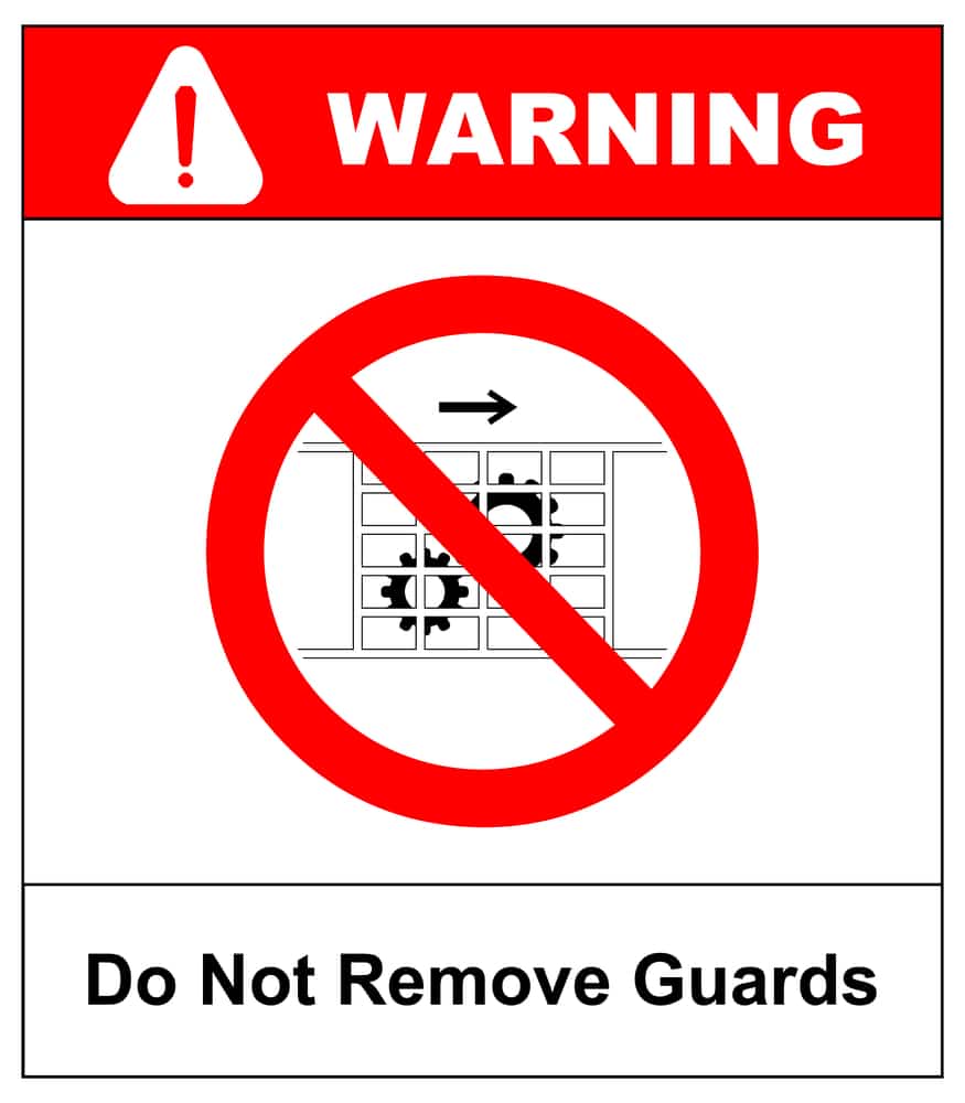 Machinery Guards safety sign