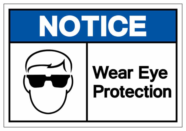 Wear Eye Protection Sign