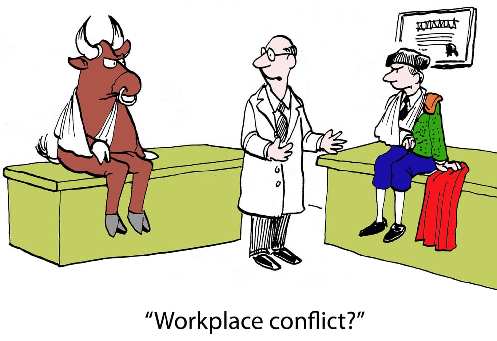 Workplace Conflict Cartoon Image