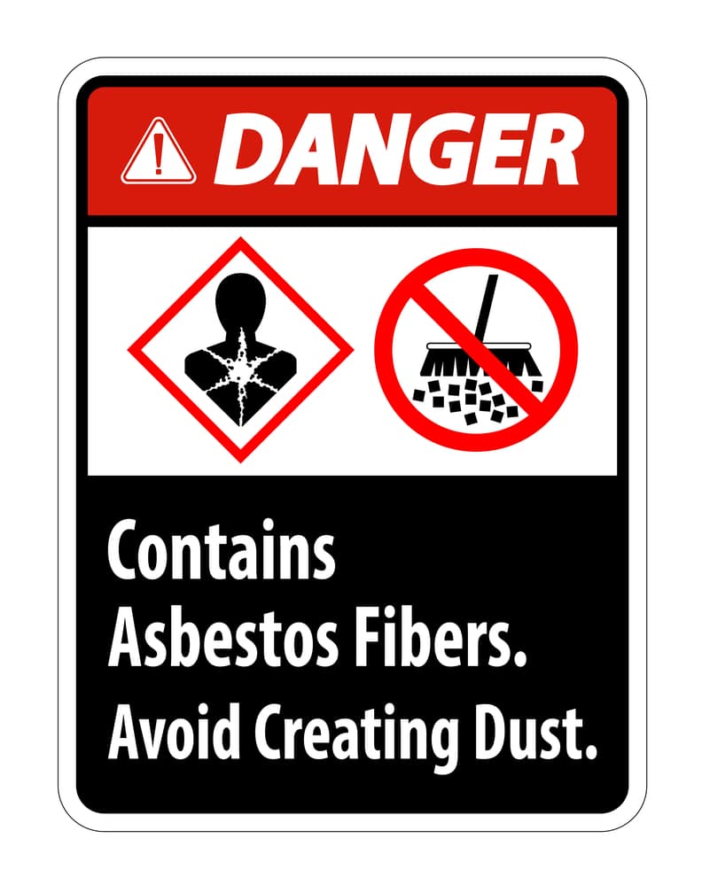 Asbestos Dust Warning Sign