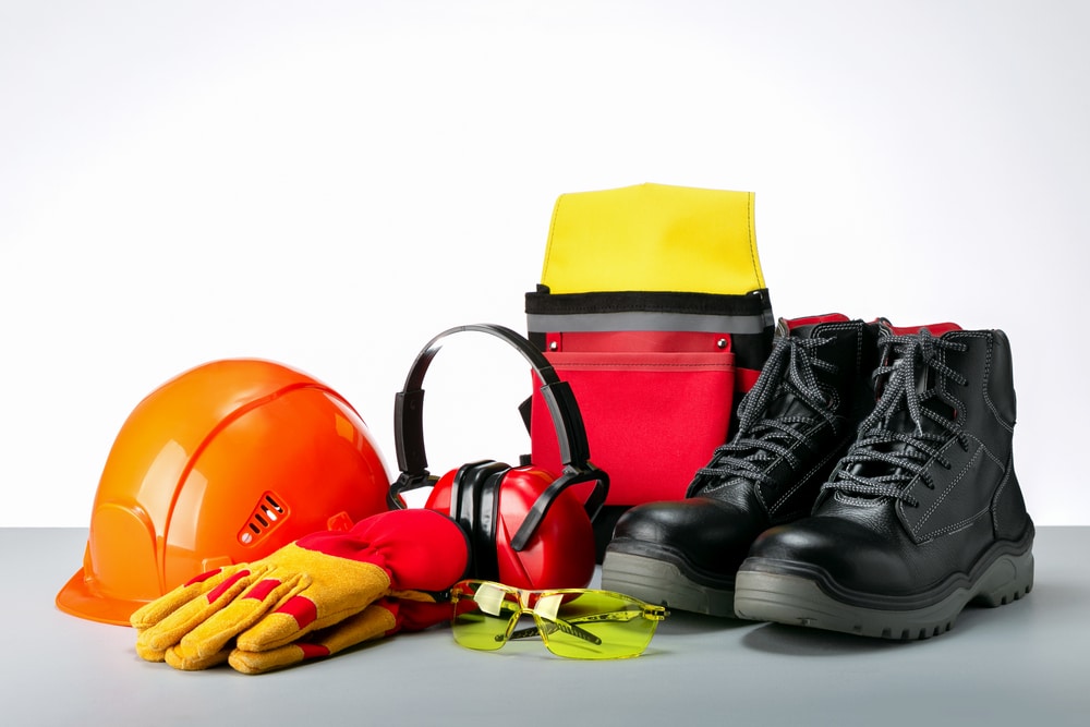 Variety of construction PPE or personal protective equipment