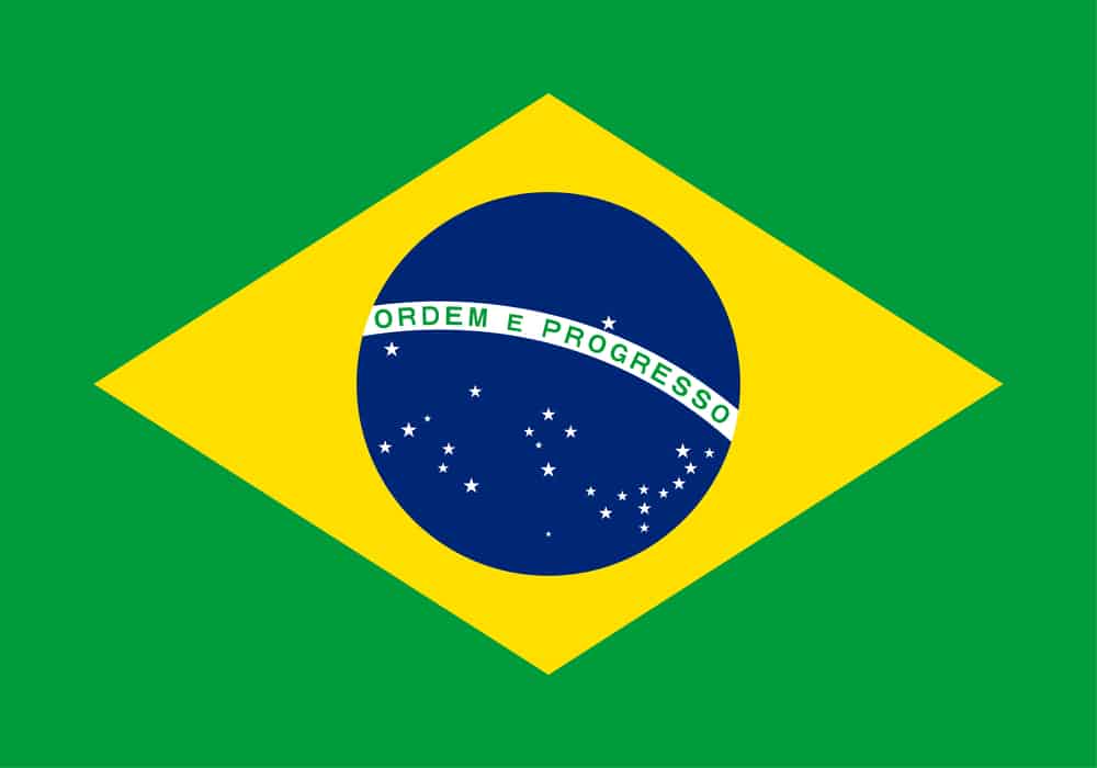 The flag of brazil.