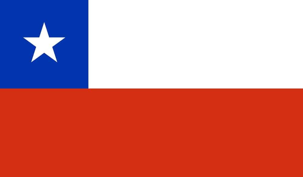 The flag of chile.