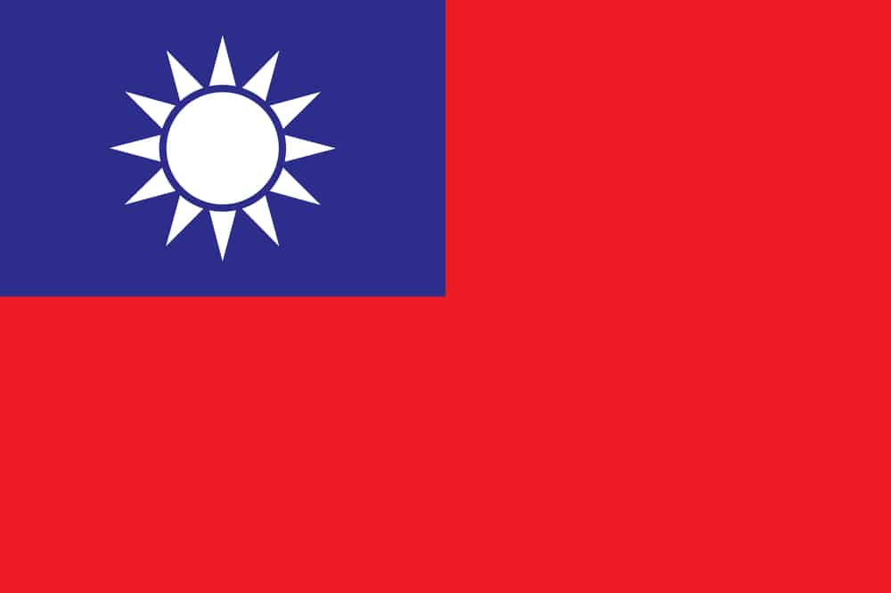 The flag of taiwan.