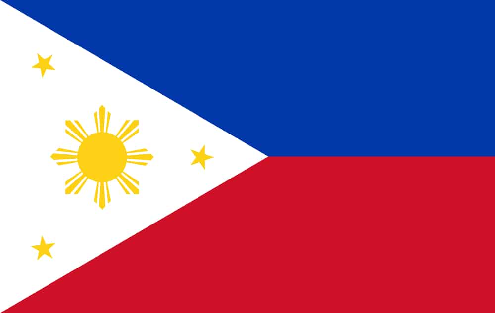 The flag of the philippines.
