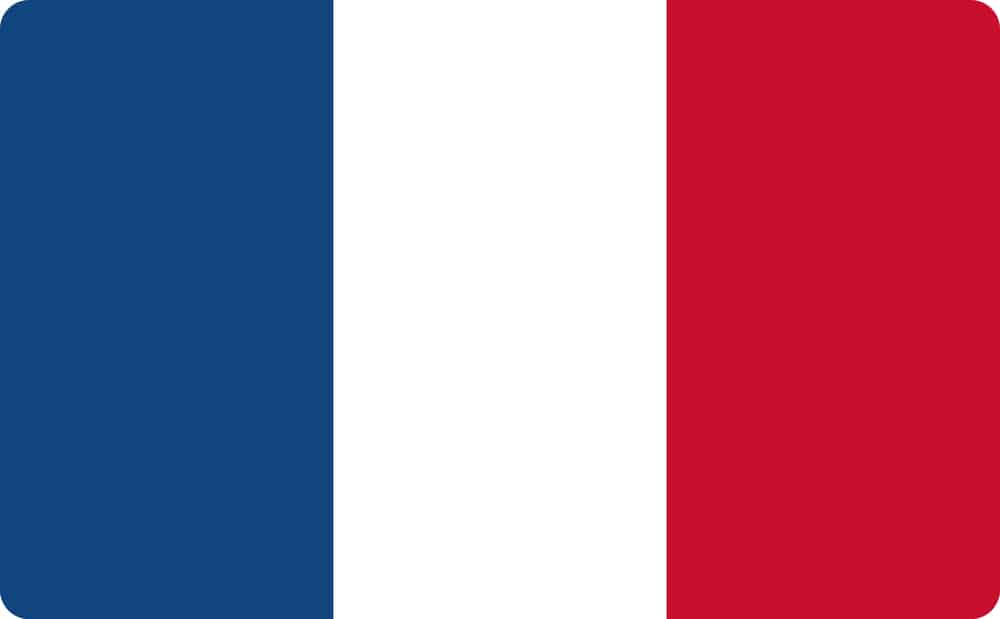 The flag of france in a square shape.