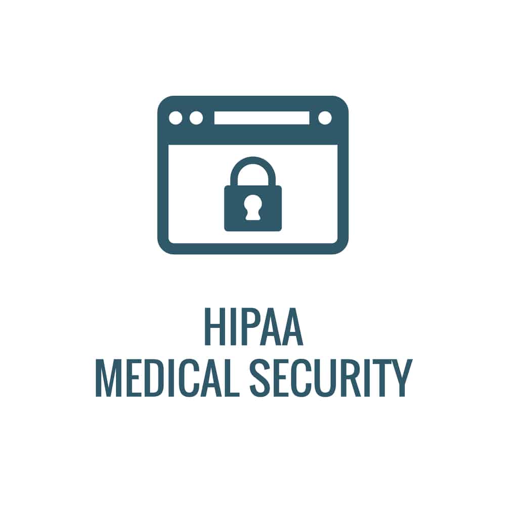 Hipaa medical security logo.