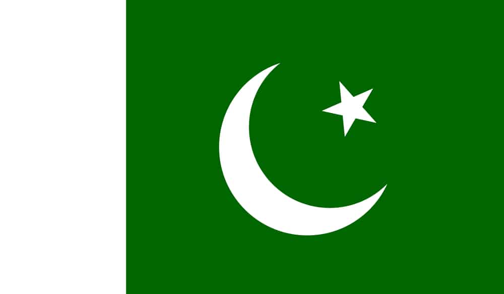 The flag of pakistan.