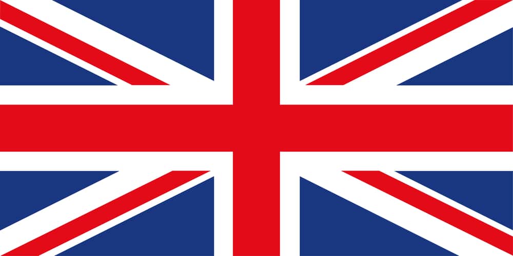 The british flag is shown on a white background.