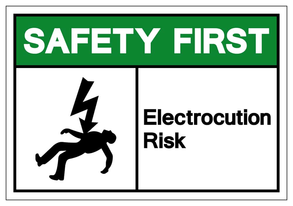 Safety first - electrocution risk.